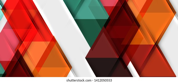 Triangle geometrical modern business presentation design template. Vector illustration