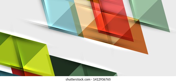 Plantilla de diseño de presentación de negocios moderna y geométrica de triángulo. Ilustración del vector