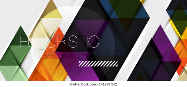Triangle geometrical modern business presentation design template. Vector illustration