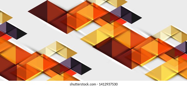 Triangle geometrical modern business presentation design template, abstract pattern for any background, vector illustration