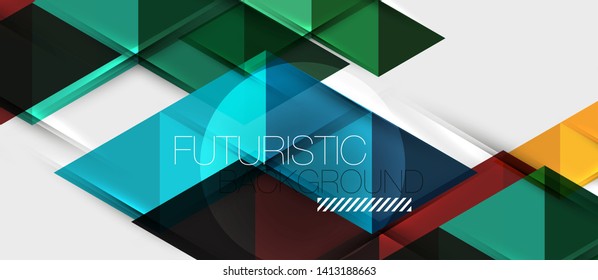 Triangle geometrical modern business presentation design template, abstract pattern for any background, vector illustration