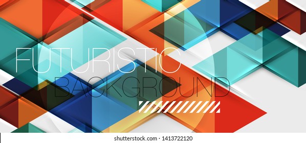 Triangle geometrical modern business presentation design template, abstract pattern for any background, vector illustration