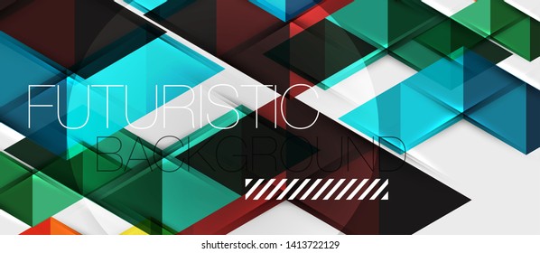 Triangle geometrical modern business presentation design template, abstract pattern for any background, vector illustration