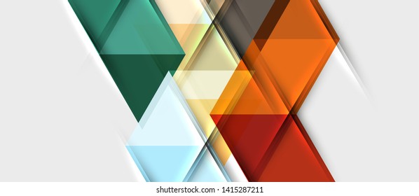 Triangle geometrical modern business presentation design template. Vector illustration