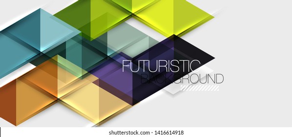 Triangle geometrical modern business presentation design template, abstract pattern for any background, vector illustration