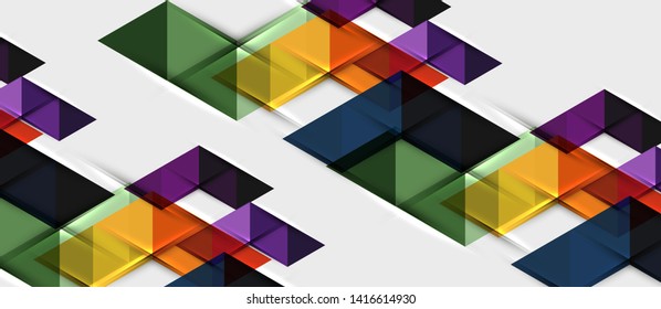 Plantilla de diseño de presentación de negocios moderna y geométrica de triángulo. Ilustración del vector