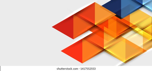 Triangle geometrical modern business presentation design template. Vector illustration