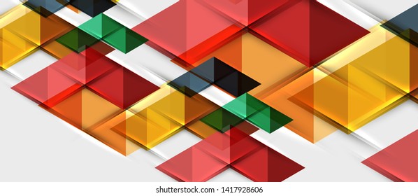 Triangle geometrical modern business presentation design template. Vector illustration