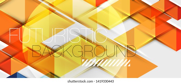 Triangle geometrical modern business presentation design template. Vector illustration
