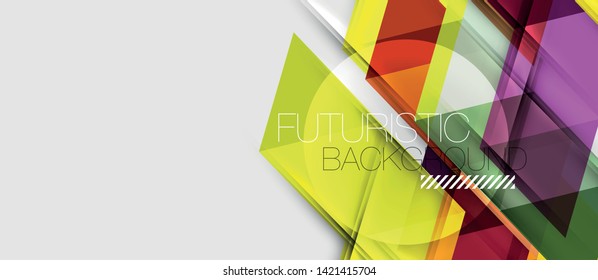 Triangle geometrical modern business presentation design template, abstract pattern for any background, vector illustration