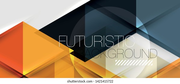 Triangle geometrical modern business presentation design template. Vector illustration