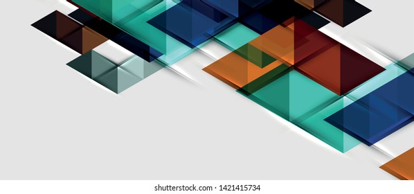 Triangle geometrical modern business presentation design template, abstract pattern for any background, vector illustration