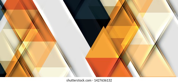Triangle geometrical modern business presentation design template. Vector illustration