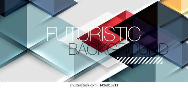 Triangle geometrical modern business presentation design template, abstract pattern for any background, vector illustration