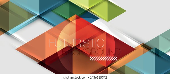 Triangle geometrical modern business presentation design template, abstract pattern for any background, vector illustration