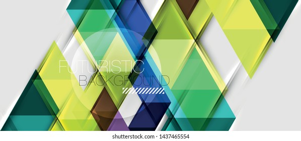 Triangle geometrical modern business presentation design template, abstract pattern for any background, vector illustration