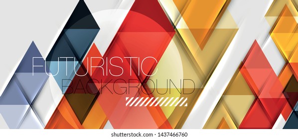 Triangle geometrical modern business presentation design template, abstract pattern for any background, vector illustration