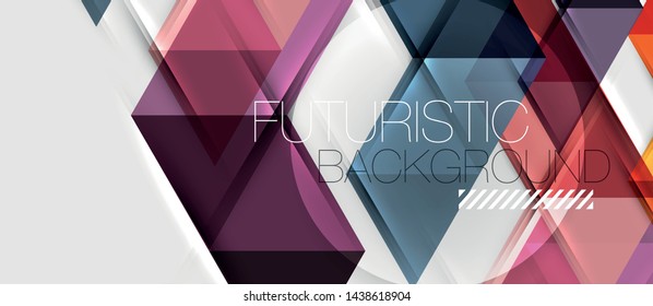 Triangle geometrical modern business presentation design template. Vector illustration