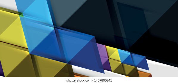 Triangle geometrical modern business presentation design template, abstract pattern for any background, vector illustration