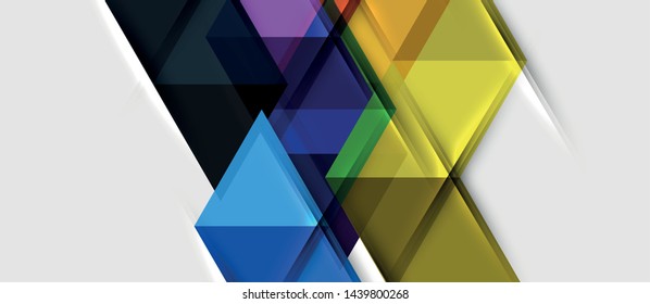 Triangle geometrical modern business presentation design template, abstract pattern for any background, vector illustration