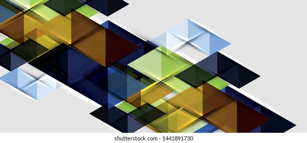 Triangle geometrical modern business presentation design template, abstract pattern for any background, vector illustration