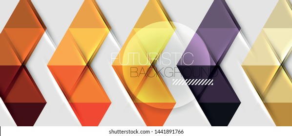 Triangle geometrical modern business presentation design template, abstract pattern for any background, vector illustration