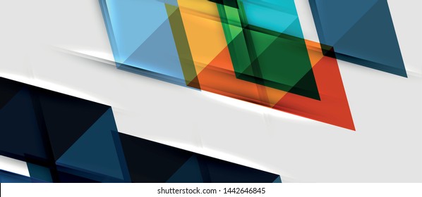 Triangle geometrical modern business presentation design template, abstract pattern for any background, vector illustration