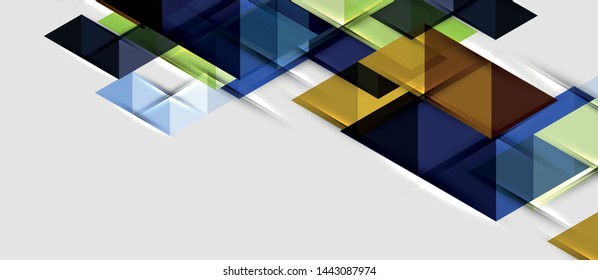 Triangle geometrical modern business presentation design template, abstract pattern for any background, vector illustration