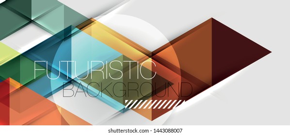 Triangle geometrical modern business presentation design template, abstract pattern for any background, vector illustration