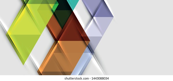 Triangle geometrical modern business presentation design template, abstract pattern for any background, vector illustration