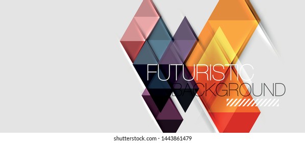 Triangle geometrical modern business presentation design template. Vector illustration