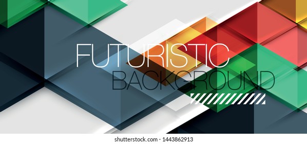 Modelo de design de apresentação de negócios geométrico moderno triângulo. Ilustração vetorial