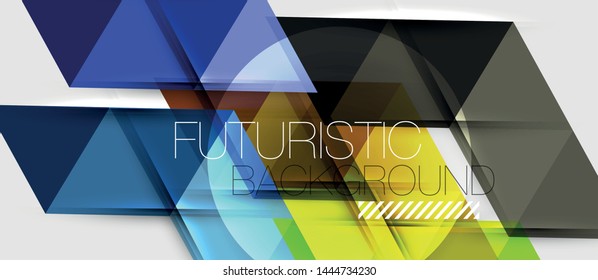 Triangle geometrical modern business presentation design template, abstract pattern for any background, vector illustration