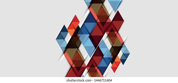 Triangle geometrical modern business presentation design template. Vector illustration