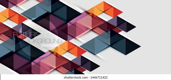 Triangle geometrical modern business presentation design template. Vector illustration