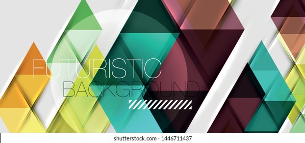 Triangle geometrical modern business presentation design template, abstract pattern for any background, vector illustration