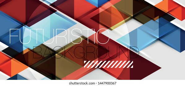 Triangle geometrical modern business presentation design template. Vector illustration