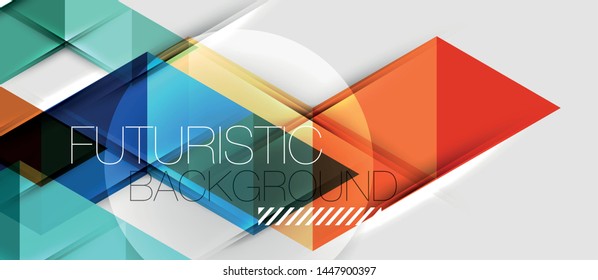 Triangle geometrical modern business presentation design template, abstract pattern for any background, vector illustration