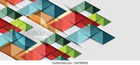 Triangle geometrical modern business presentation design template. Vector illustration