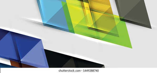 Triangle geometrical modern business presentation design template, abstract pattern for any background, vector illustration