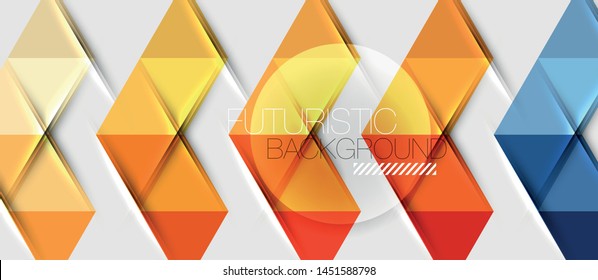 Triangle geometrical modern business presentation design template. Vector illustration