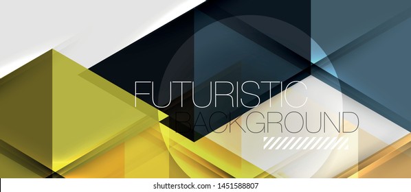 Triangle geometrical modern business presentation design template, abstract pattern for any background, vector illustration