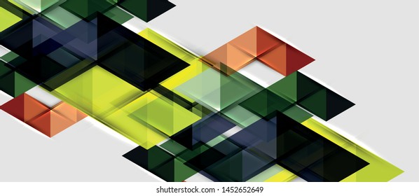 Triangle geometrical modern business presentation design template, abstract pattern for any background, vector illustration