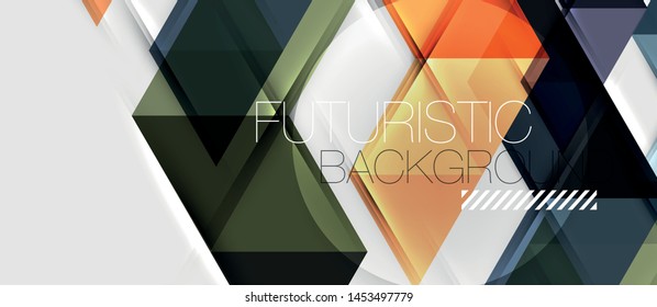 Triangle geometrical modern business presentation design template, abstract pattern for any background, vector illustration
