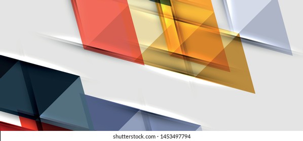 Triangle geometrical modern business presentation design template, abstract pattern for any background, vector illustration