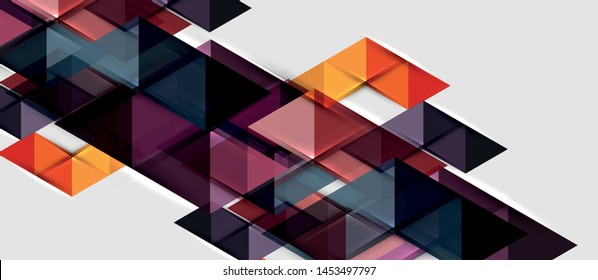 Triangle geometrical modern business presentation design template. Vector illustration