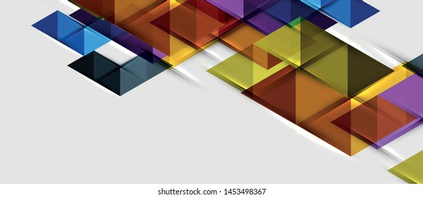 Triangle geometrical modern business presentation design template, abstract pattern for any background, vector illustration