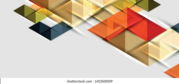 Triangle geometrical modern business presentation design template, abstract pattern for any background, vector illustration