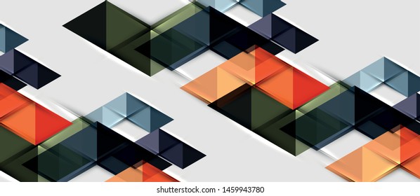 Triangle geometrical modern business presentation design template, abstract pattern for any background, vector illustration