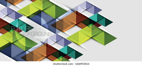 Plantilla de diseño de presentación de negocios geométrica moderna de triángulo, patrón abstracto para cualquier fondo, ilustración vectorial